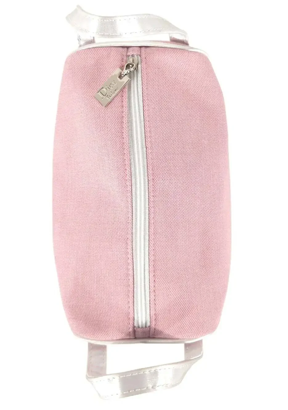 Dior Parfums Cosmetic Bag Pink Canvas Vanity Handle GWP F092177304 $50